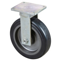 Roulette Fixe Charge Lourde Caoutchouc élastique noir - Ø400mm - 1500kg Roulette Fixe Charge Lourde Caoutchouc élastique noir - Ø400mm - 1500kg