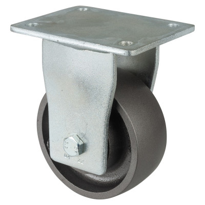 Roulette Fixe Charge Lourde Fonte - Ø125mm - 550kg