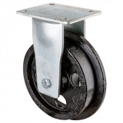 Roulette Fixe Charge Lourde Fonte - Ø180mm - 1200kg