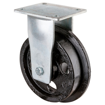Roulette Fixe Charge Lourde Fonte - Ø180mm - 1200kg