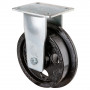Roulette Fixe Charge Lourde Fonte - Ø180mm - 1200kg