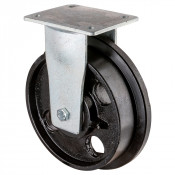 Roulette Fixe Charge Lourde Fonte - Ø200mm - 1500kg