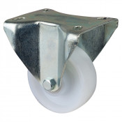 Roulette Fixe Charge Lourde Plastique - Ø80mm - 150kg