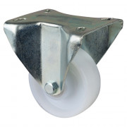 Roulette Fixe Charge Lourde Plastique - Ø80mm - 150kg
