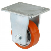 Roulette Fixe Charge Lourde Polyuréthane - Ø100mm - 200kg