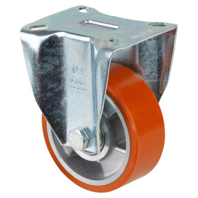Roulette Fixe Charge Lourde Polyuréthane - Ø100mm - 280kg