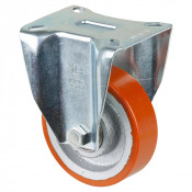 Roulette Fixe Charge Lourde Polyuréthane - Ø100mm - 300kg
