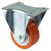 Roulette Fixe Charge Lourde Polyuréthane - Ø100mm - 400kg