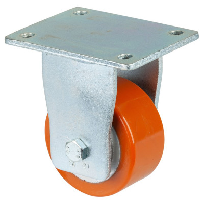 Roulette Fixe Charge Lourde Polyuréthane - Ø100mm - 400kg