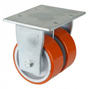 Roulette Fixe Charge Lourde Polyuréthane - Ø125mm - 1100kg