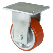 Roulette Fixe Charge Lourde Polyuréthane - Ø125mm - 550kg