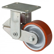 Roulette Fixe Charge Lourde Polyuréthane - Ø125mm - 550kg