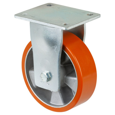 Roulette Fixe Charge Lourde Polyuréthane - Ø160mm - 600kg