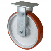 Roulette Fixe Charge Lourde Polyuréthane - Ø250mm - 1200kg