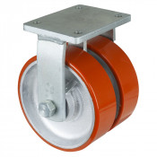 Roulette Fixe Charge Lourde Polyuréthane - Ø250mm - 3200kg