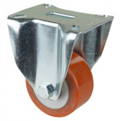 Roulette Fixe Charge Lourde Polyuréthane - Ø80mm - 250kg