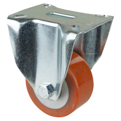 Roulette Fixe Charge Lourde Polyuréthane - Ø80mm - 250kg