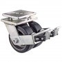 Roulette Pivotante à frein Charge Lourde Caoutchouc élastique noir - Ø150mm - 850kg