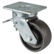Roulette Pivotante à frein Charge Lourde Fonte - Ø125mm - 550kg