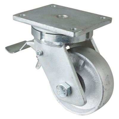 Roulette Pivotante à frein Charge Lourde Fonte - Ø150mm - 600kg