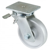 Roulette Pivotante à frein Charge Lourde Fonte - Ø200mm - 1100kg