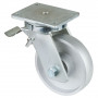 Roulette Pivotante à frein Charge Lourde Fonte - Ø200mm - 1100kg