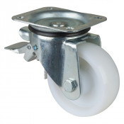 Roulette Pivotante à frein Charge Lourde Plastique - Ø125mm - 400kg