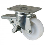 Roulette Pivotante à frein Charge Lourde Plastique - Ø80mm - 150kg