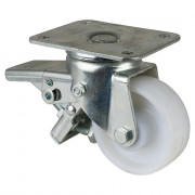 Roulette Pivotante à frein Charge Lourde Plastique - Ø80mm - 150kg