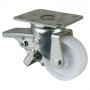 Roulette Pivotante à frein Charge Lourde Plastique - Ø80mm - 150kg