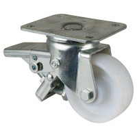 Roulette Pivotante à frein Charge Lourde Plastique - Ø80mm - 150kg