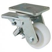 Roulette Pivotante à frein Charge Lourde Plastique - Ø80mm - 150kg