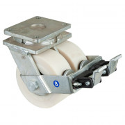 Roulette Pivotante à frein Charge Lourde Polyamide moulé - Ø200mm - 5000kg