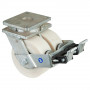 Roulette Pivotante à frein Charge Lourde Polyamide moulé - Ø200mm - 5000kg