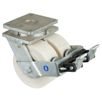 Roulette Pivotante à frein Charge Lourde Polyamide moulé - Ø200mm - 5000kg Roulette Pivotante à frein Charge Lourde Polyamide moulé - Ø200mm - 5000kg