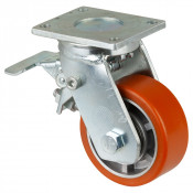 Roulette Pivotante à frein Charge Lourde Polyuréthane - Ø100mm - 200kg