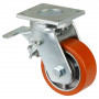 Roulette Pivotante à frein Charge Lourde Polyuréthane - Ø100mm - 200kg