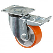 Roulette Pivotante à frein Charge Lourde Polyuréthane - Ø100mm - 280kg