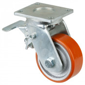 Roulette Pivotante à frein Charge Lourde Polyuréthane - Ø100mm - 295kg