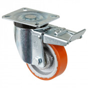 Roulette Pivotante à frein Charge Lourde Polyuréthane - Ø100mm - 300kg