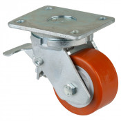 Roulette Pivotante à frein Charge Lourde Polyuréthane - Ø100mm - 400kg