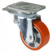 Roulette Pivotante à frein Charge Lourde Polyuréthane - Ø125mm - 450kg