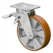 Roulette Pivotante à frein Charge Lourde Polyuréthane - Ø125mm - 450kg