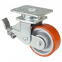 Roulette Pivotante à frein Charge Lourde Polyuréthane - Ø125mm - 550kg