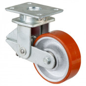 Roulette Pivotante à frein Charge Lourde Polyuréthane - Ø150mm - 600kg