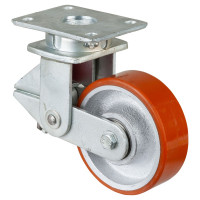Roulette Pivotante à frein Charge Lourde Polyuréthane - Ø150mm - 600kg