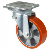 Roulette Pivotante à frein Charge Lourde Polyuréthane - Ø160mm - 600kg