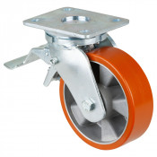 Roulette Pivotante à frein Charge Lourde Polyuréthane - Ø160mm - 600kg