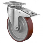 Roulette Pivotante à frein Charge Lourde Polyuréthane - Ø200mm - 1000kg