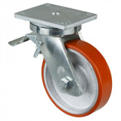 Roulette Pivotante à frein Charge Lourde Polyuréthane - Ø200mm - 1000kg